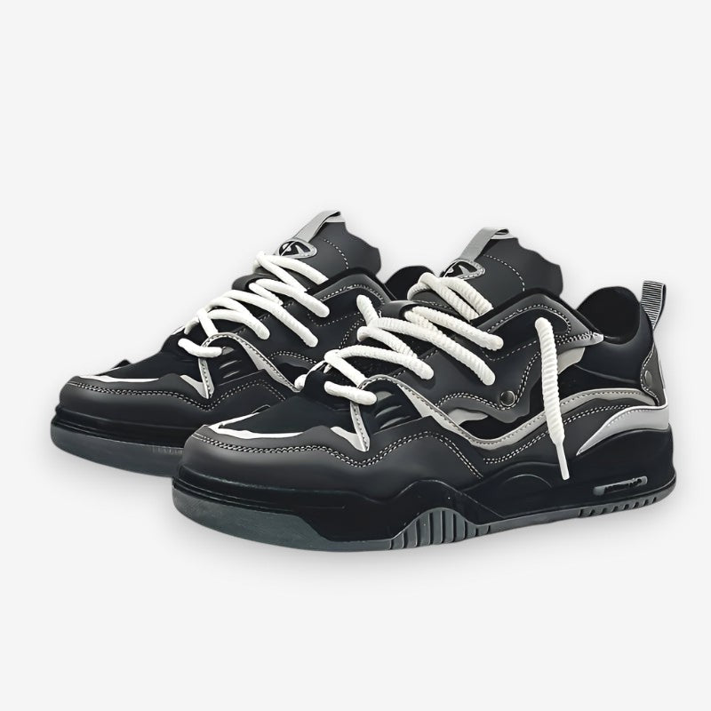 TIMOTHY – Schnür-Sneaker mit dicker Sohle und geometrischem Muster