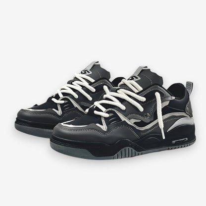 TIMOTHY – Schnür-Sneaker mit dicker Sohle und geometrischem Muster
