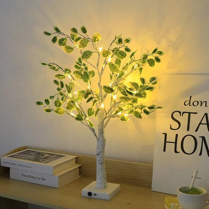 Branchlite – LED Baumleuchte mit dekorativen Blättern und Ästen