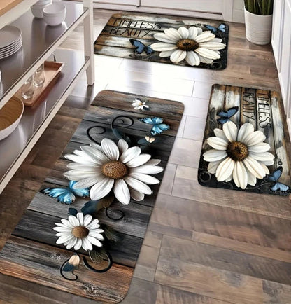 Matbloom – Küchenbodenmatte mit saugfähiger Oberfläche und geometrischem Muster