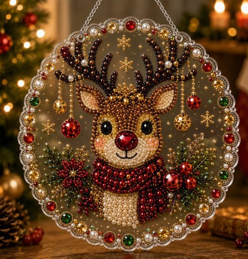 Ornacraft – Bastelset für Weihnachtsanhänger mit doppelseitigem Design