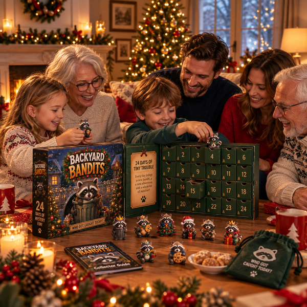 Racoonia – 2D Weihnachtsdekoration mit Waschbärmotiv