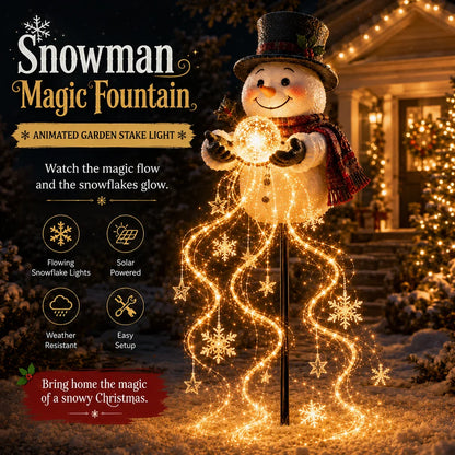 Festilume – Solar-Gartenleuchte mit Schneemann und kaskadierendem Lichteffekt