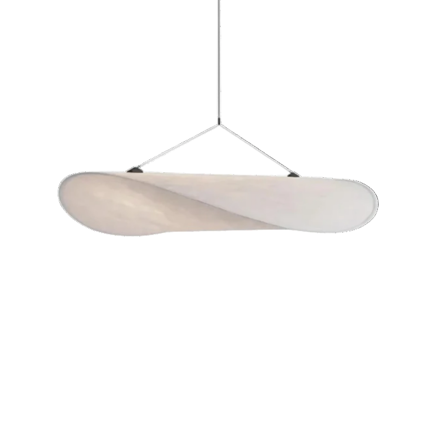 Pendelleuchte in Twist-Form mit Stoffoptik – Wabi-Sabi Stil
