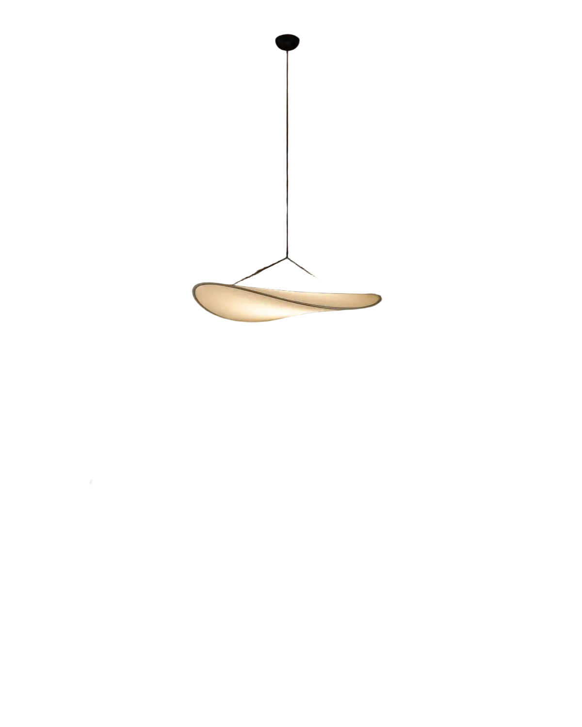 Pendelleuchte in Twist-Form mit Stoffoptik – Wabi-Sabi Stil