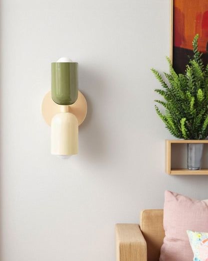 Bunte Rundkappen Wandleuchte - Elegante Wandbeleuchtung