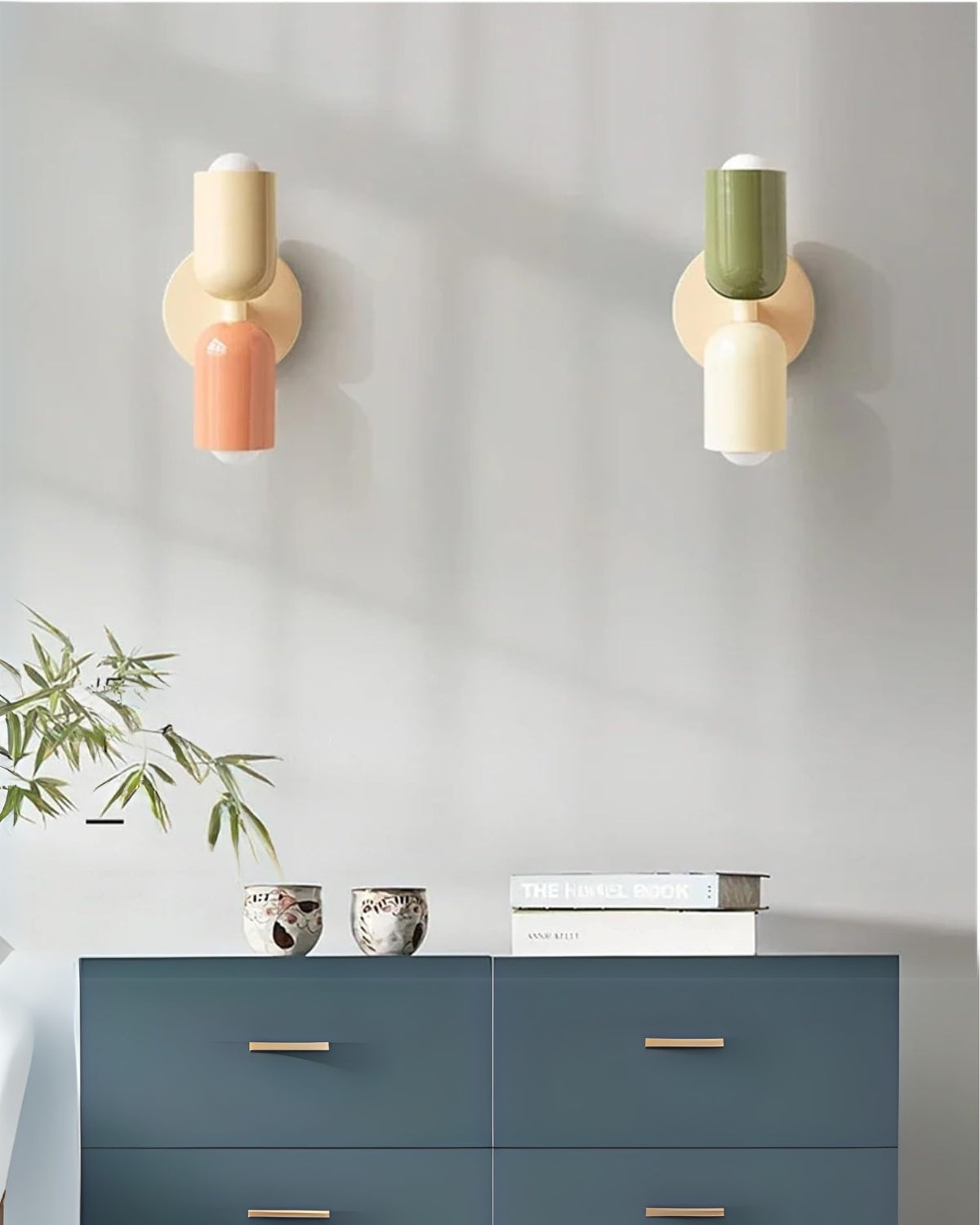 Bunte Rundkappen Wandleuchte - Elegante Wandbeleuchtung