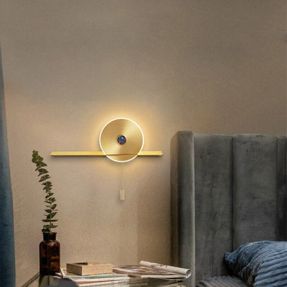 Moderne hängende Wandleuchte für das Schlafzimmer mit Reißverschluss