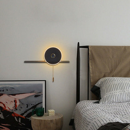 Moderne hängende Wandleuchte für das Schlafzimmer mit Reißverschluss