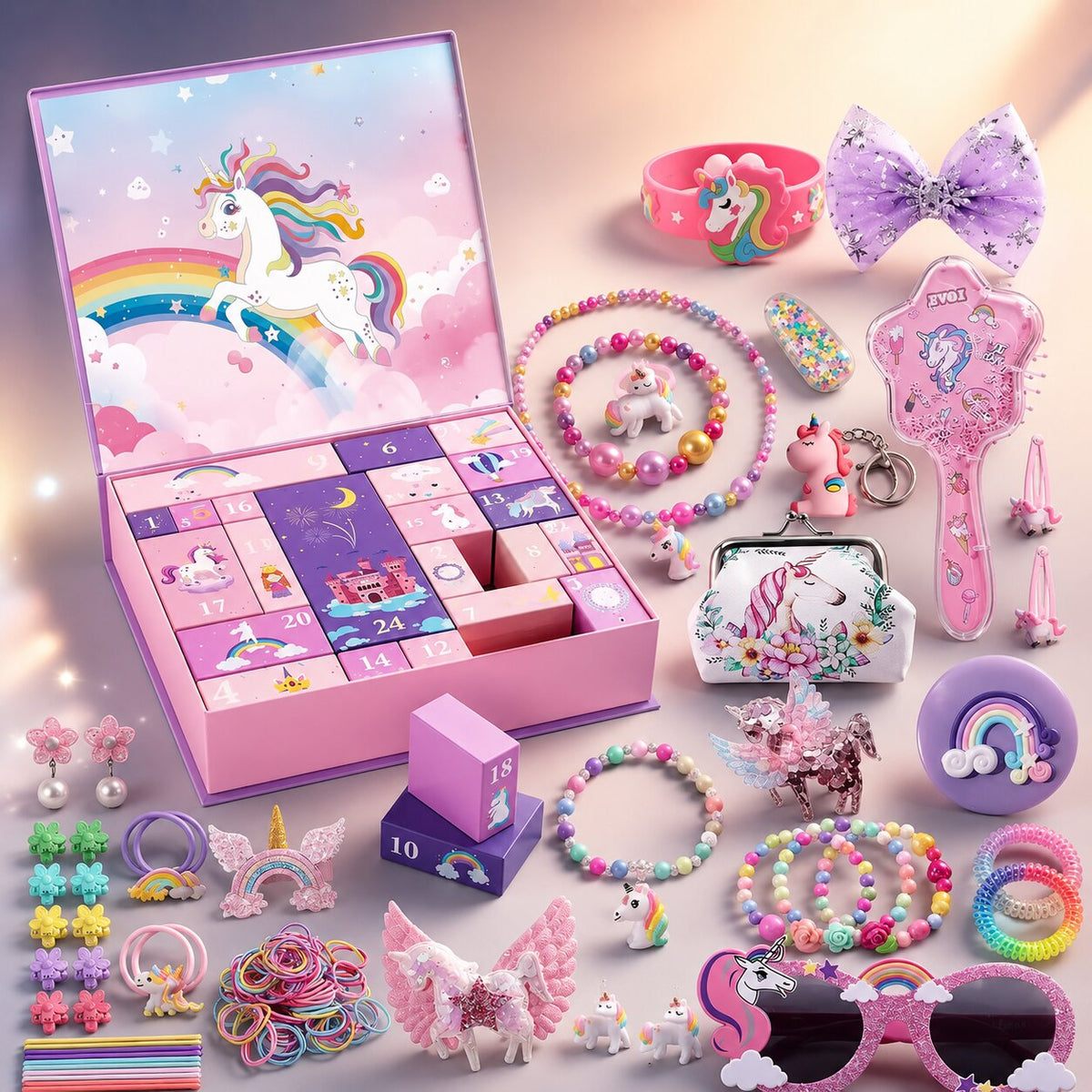 Ponytreasure – Pony-Adventskalender mit 24 Türchen und Haaraccessoires sowie Schmuck