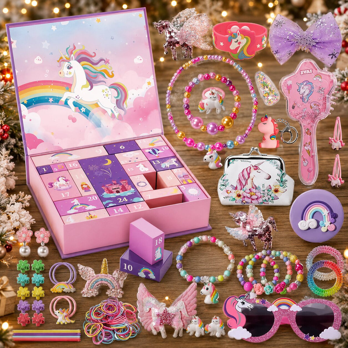 Ponytreasure – Pony-Adventskalender mit 24 Türchen und Haaraccessoires sowie Schmuck