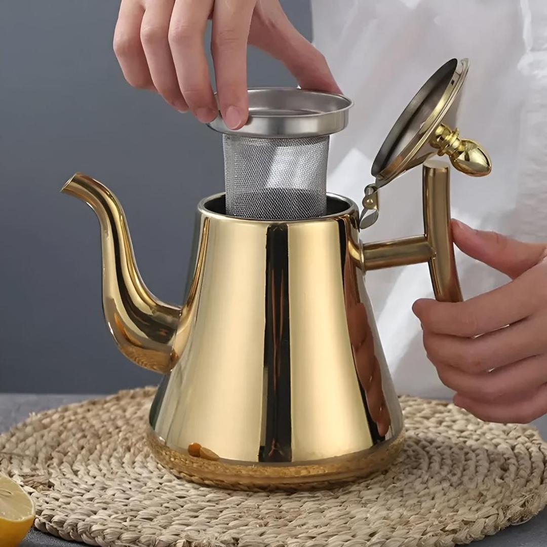 TeeMeister – Teekanne mit Abnehmbarem Filter und Ergonomischem Griff
