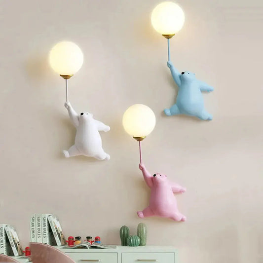 BärenLicht – Dekorative LED-Wandleuchte im Eisbär-Design