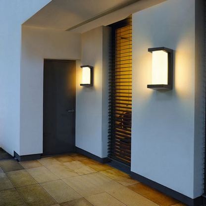 RetroWand – Rechteckige LED-Wandleuchte mit Sensorfunktion
