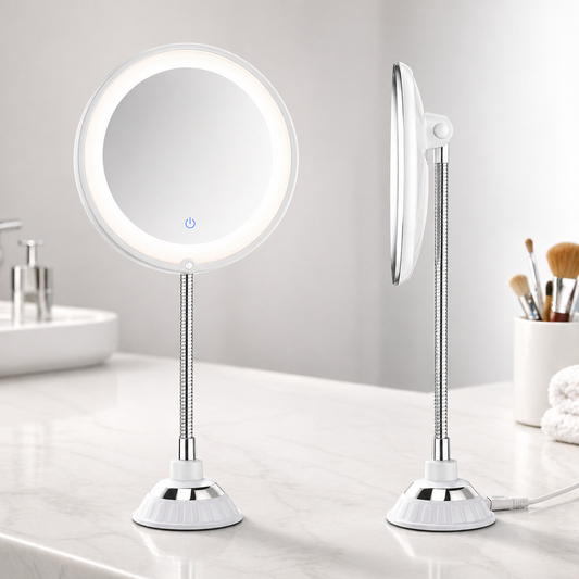 BeautyFlex – LED-Schminkspiegel mit Flexibler Schwanenhals-Halterung
