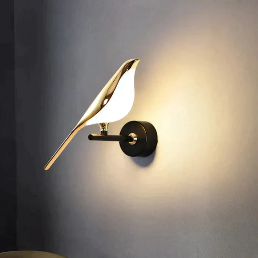 VogelGlanz – Dekorative LED-Wandleuchte mit Vogelinspiriertem Design