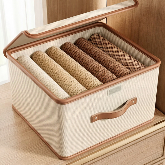 OrgaFalt – Faltbare Aufbewahrungsbox mit Deckel und Tragegriffen