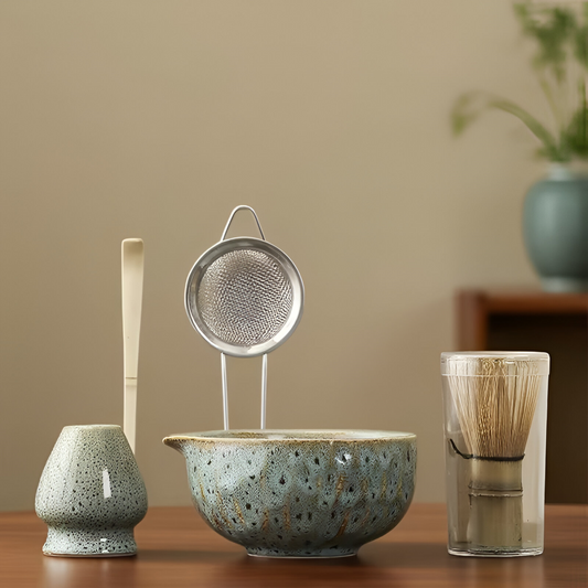 MatchaKunst – Keramik-Matcha-Set mit Schale und Schneebesen