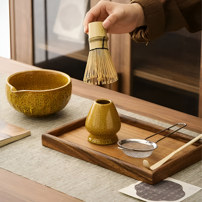 MatchaKunst – Keramik-Matcha-Set mit Schale und Schneebesen