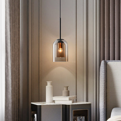 Mica Mid-Century Pendelleuchten mit doppeltem Glas