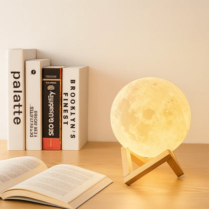 Lumera – 3D-gedruckte Mondlampe mit Fernbedienung