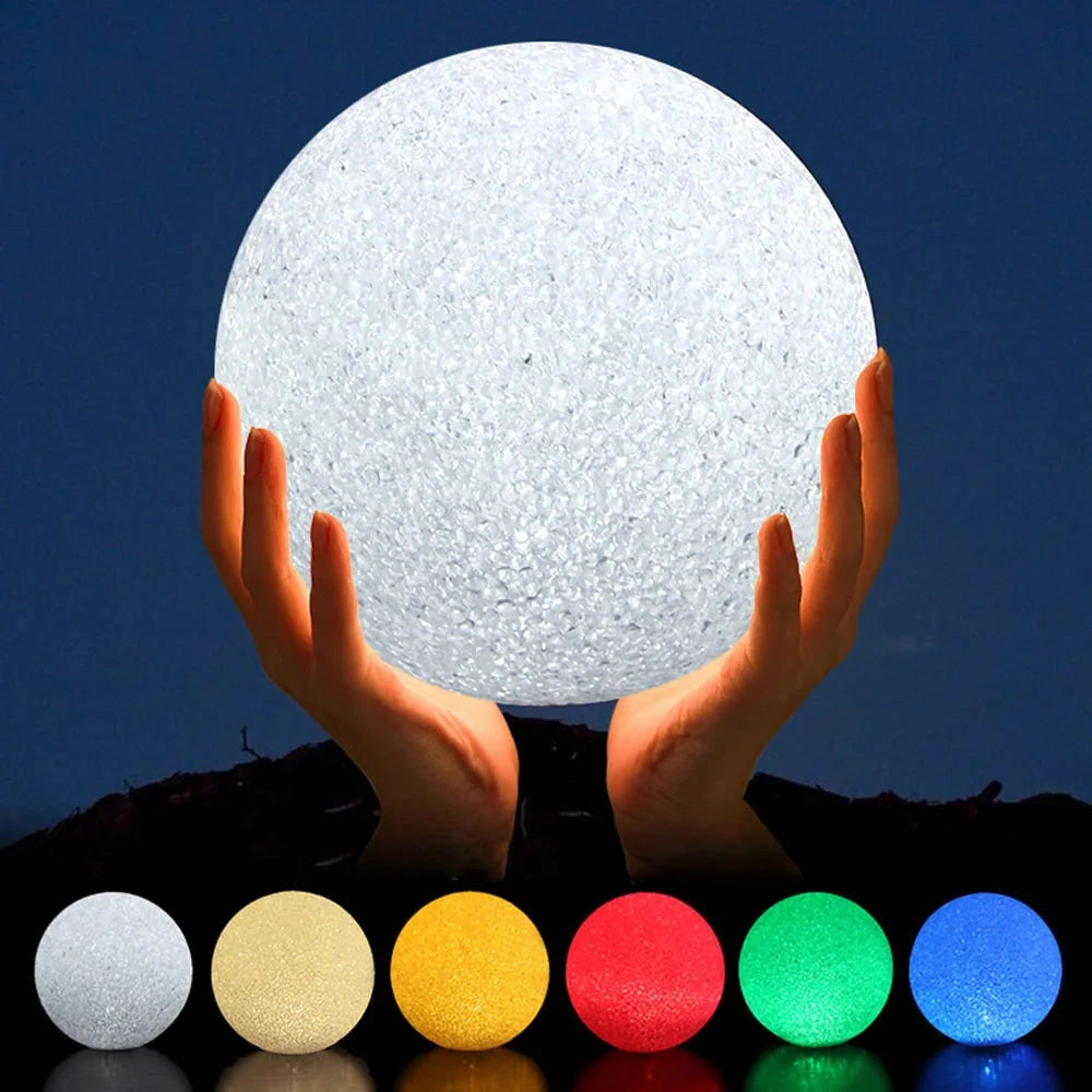 Crystalglow – LED-Kristallkugellampe in Ballform mit Farbwechsel