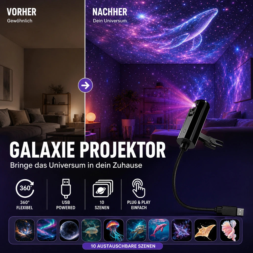 Avenlix – LED-Projektor für Wände und Decken mit wechselbaren Motiven
