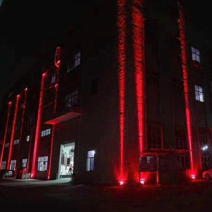 Rayvanta – RGB-LED-Außenstrahler mit Fernbedienung und Wandmontage