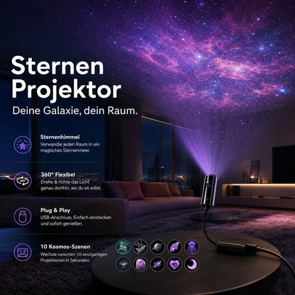 Avenlix – LED-Projektor für Wände und Decken mit wechselbaren Motiven