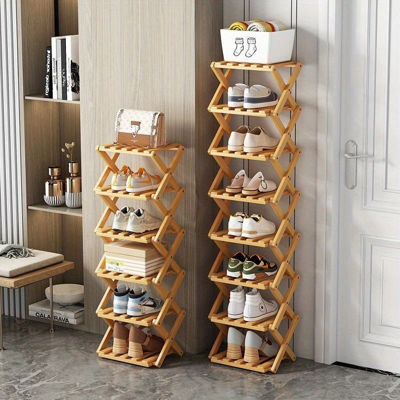 Rackfold – Faltbares Schuhregal mit verstellbarer Ebenenanzahl für Zuhause