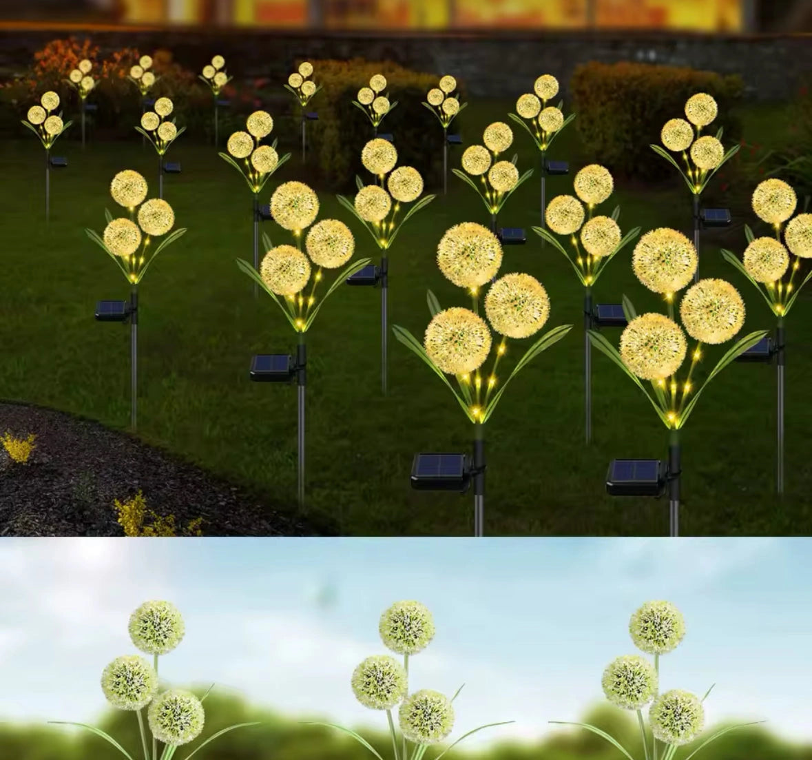 Zeloria – Solarbetriebene LED-Gartenleuchten mit beleuchteten Blüten