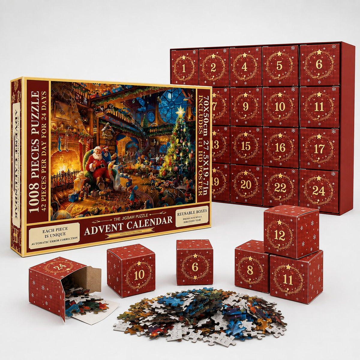 Puzzlora – Weihnachts-Puzzle-Adventskalender mit täglichen Puzzlefeldern