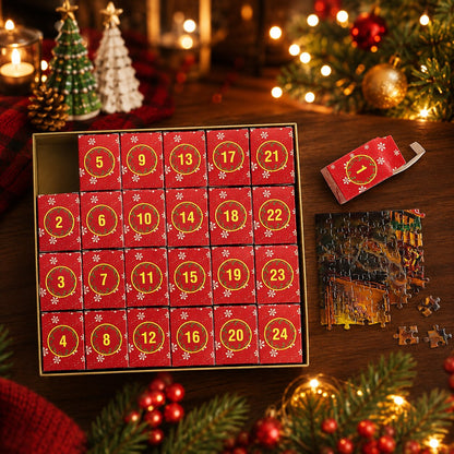 Puzzlora – Weihnachts-Puzzle-Adventskalender mit täglichen Puzzlefeldern