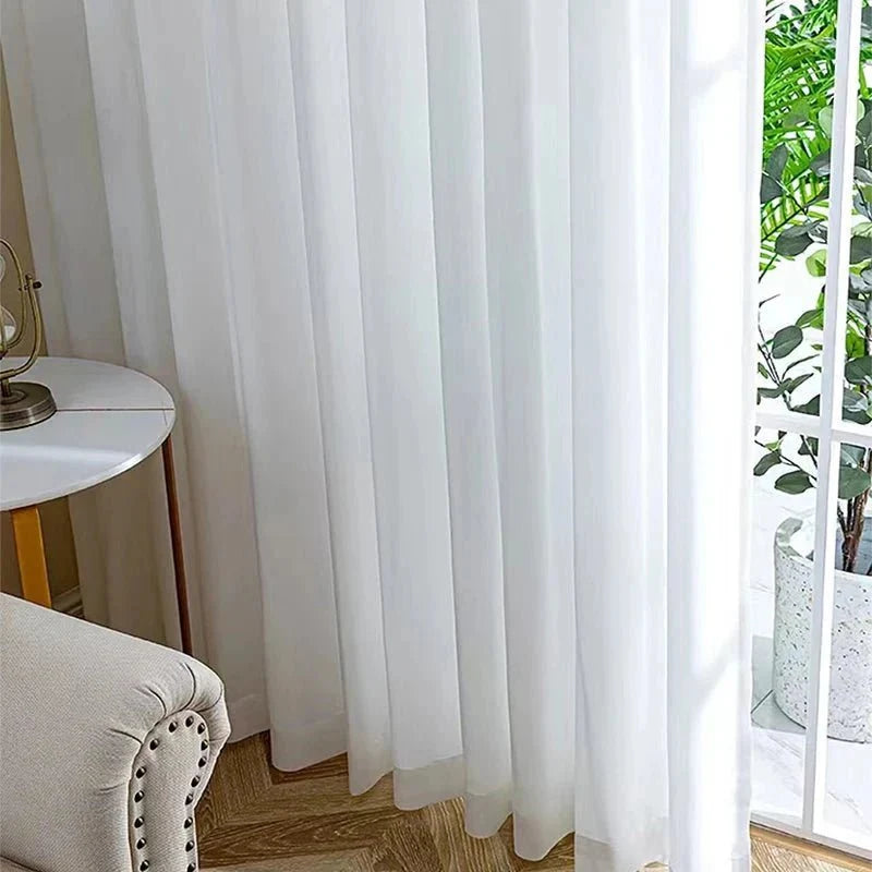 NOVELIA – Elegante Tüll Vorhänge für Wohnzimmerfenster