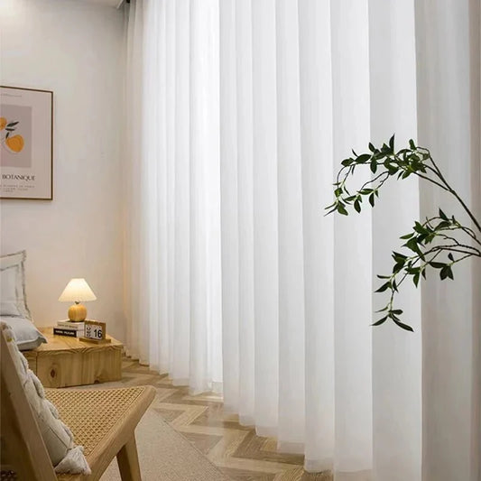 NOVELIA – Elegante Tüll Vorhänge für Wohnzimmerfenster
