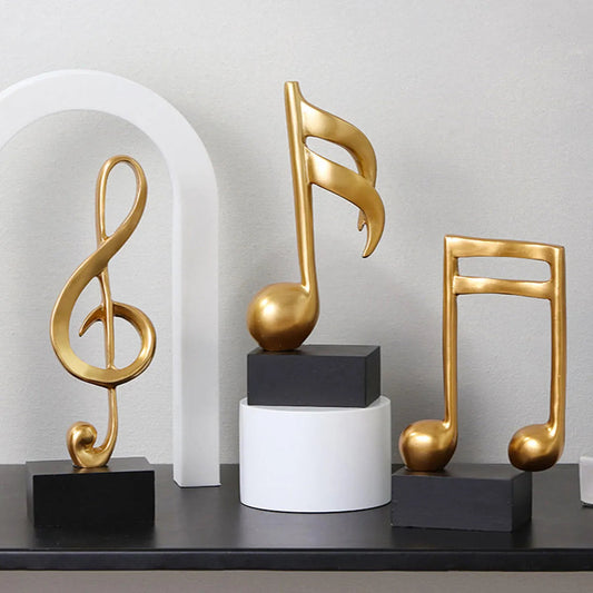 Goldene Musiker Noten - Einzigartiges Kunstobjekt
