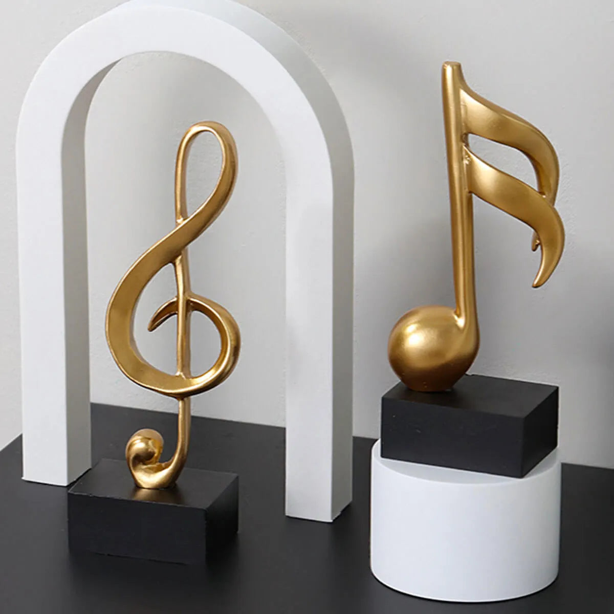Goldene Musiker Noten - Einzigartiges Kunstobjekt