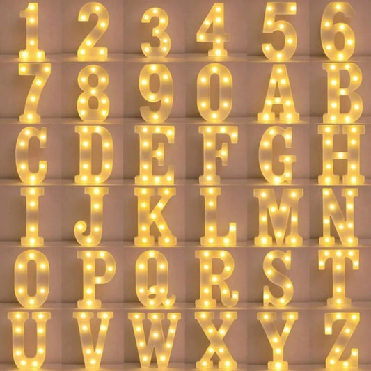 LED Buchstabenlicht - Leuchtende Deko für Feste und Anlässe