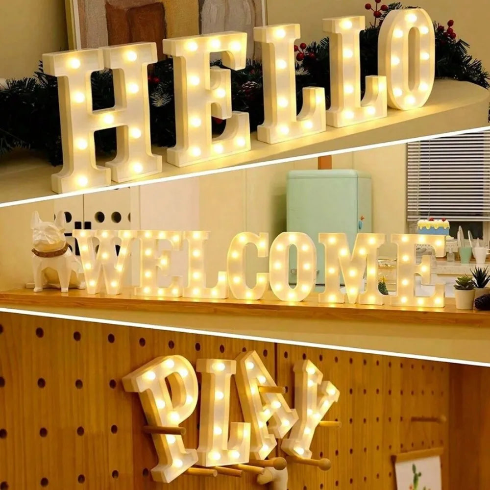 LED Buchstabenlicht - Leuchtende Deko für Feste und Anlässe