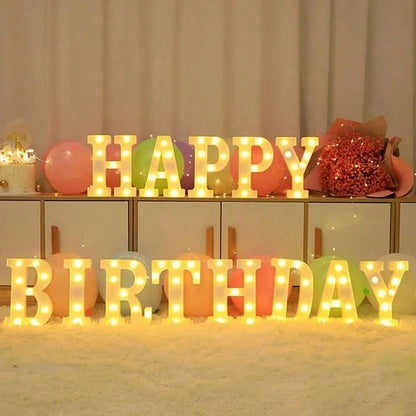 LED Buchstabenlicht - Leuchtende Deko für Feste und Anlässe