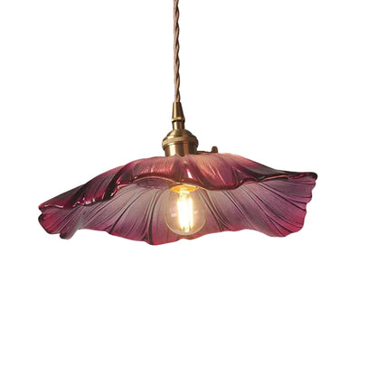 Vintage Blumen-Glas-Pendelleuchte – Elegantes Design für zeitlose Räume