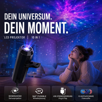 Avenlix – LED-Projektor für Wände und Decken mit wechselbaren Motiven