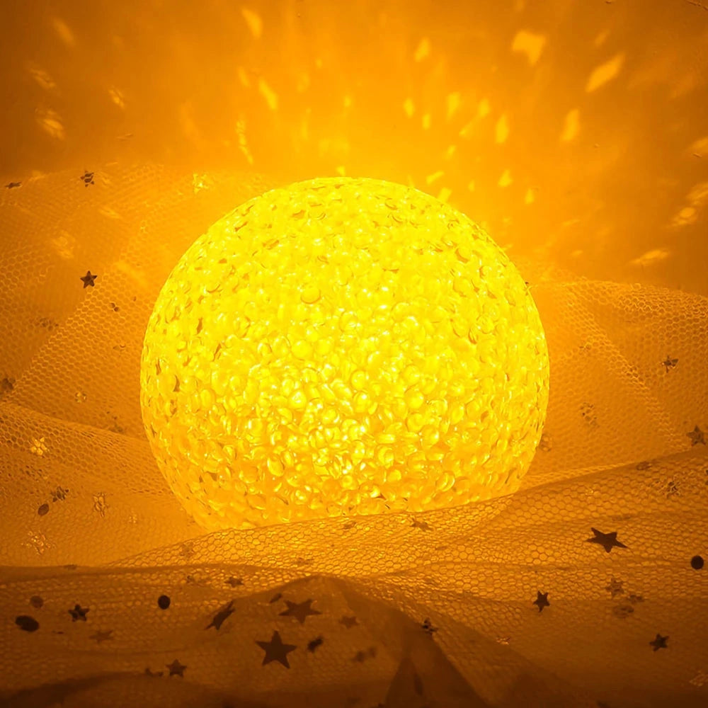 Crystalglow – LED-Kristallkugellampe in Ballform mit Farbwechsel