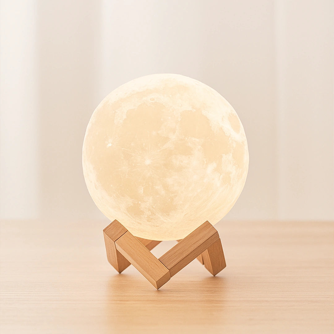 Lumera – 3D-gedruckte Mondlampe mit Fernbedienung